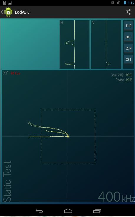 Non-ferrous crack sample scanned with EddyBlu