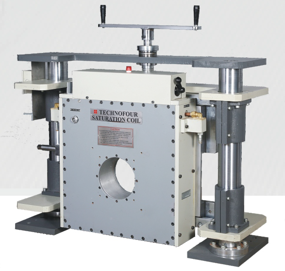 Saturating a ferromagnetic tube improves signal-to-noise ratio. This coil provides housing for a test coil.